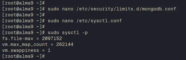 setup ulimit and sysctl
