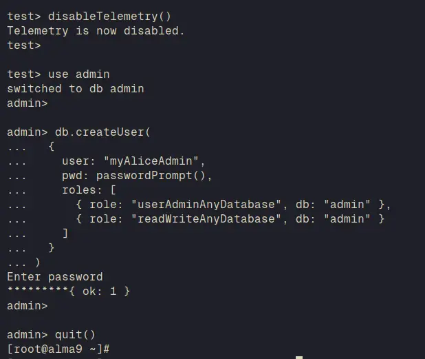 create admin