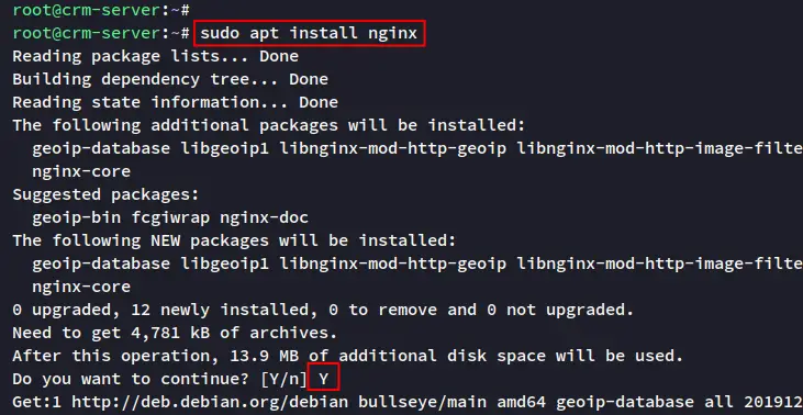 install nginx