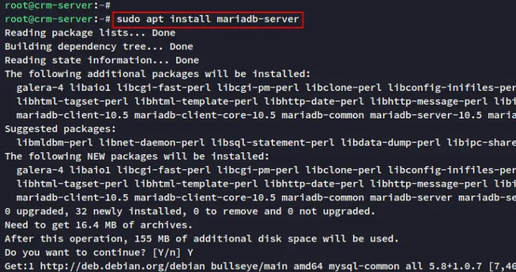 install mariadb
