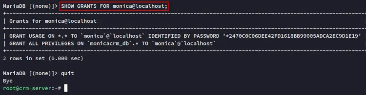 check user privileges