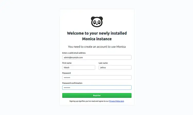 Create an account