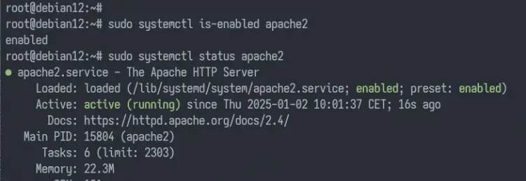 check apache2