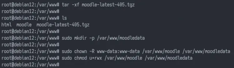 setup moodle directory