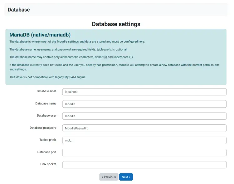 mariadb configuration