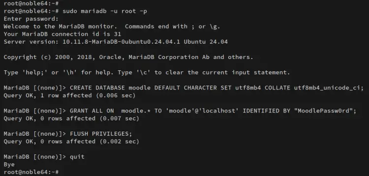 create database