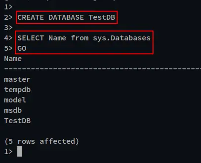 create database