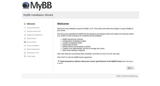 MyBB Installation Wizard