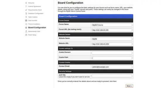 Board configuration