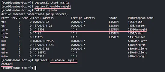 Start and Add to the Boot time MySQL service