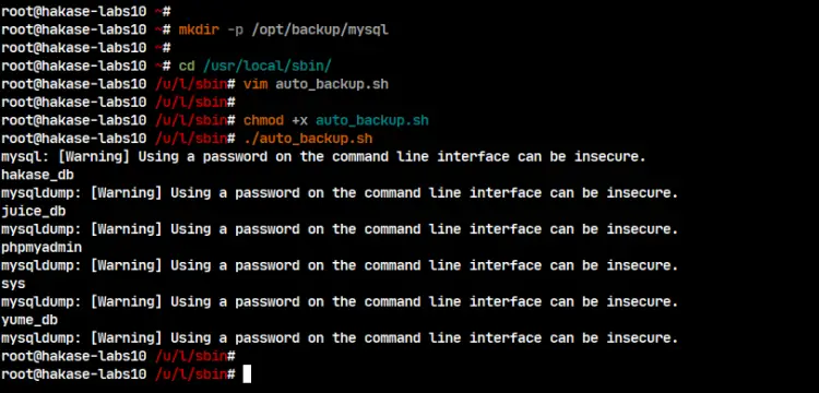 Create Automatic Backup Script for MySQL