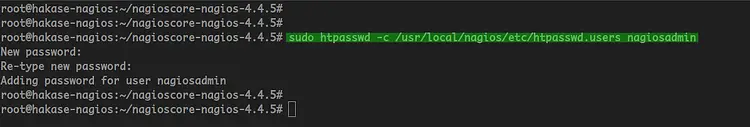 Set password for Nagios admin