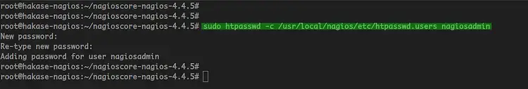 Set password for Nagios admin