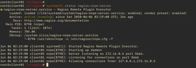 Check Nagios NRPE Service