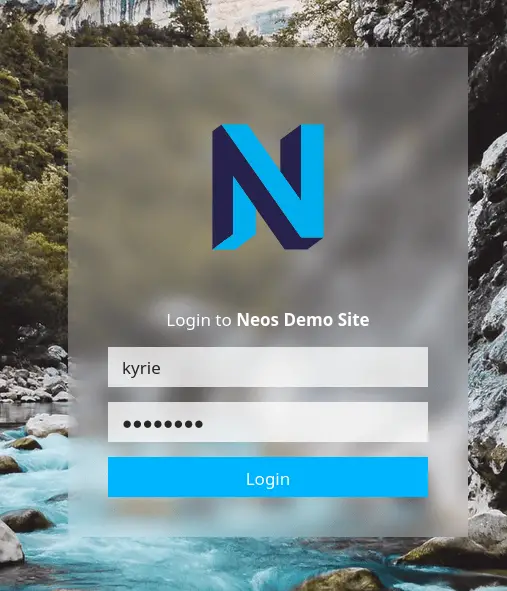 login neos cms