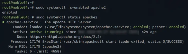 check apache2