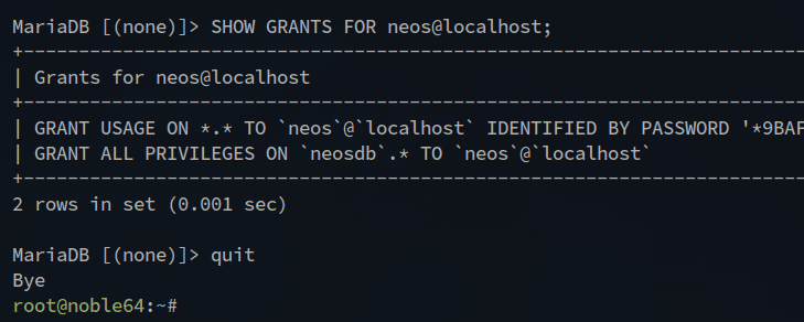 check user privileges