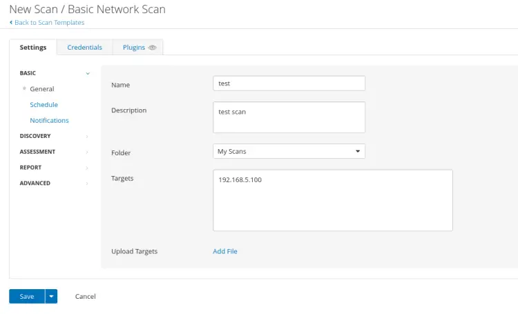 create new scan
