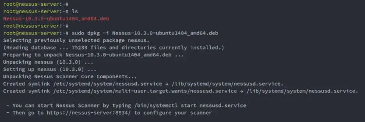 installing nessus