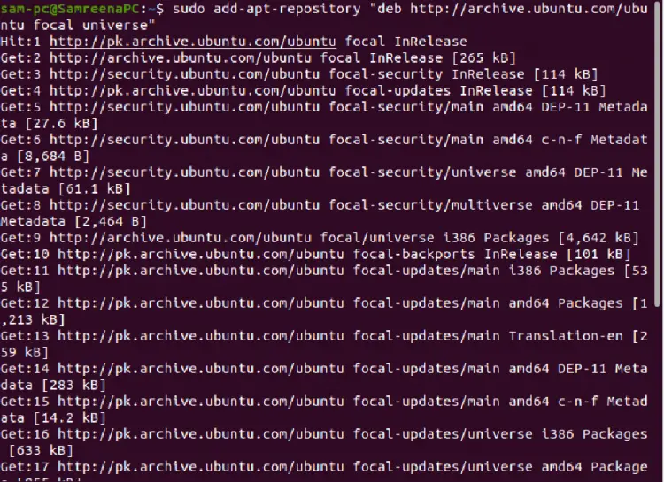 Add Ubuntu Universe Repository