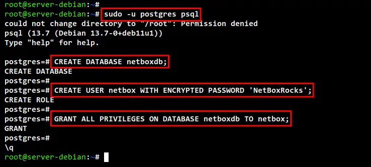 create database popstgresql