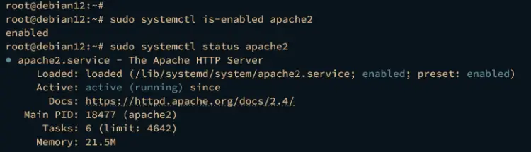check apache2