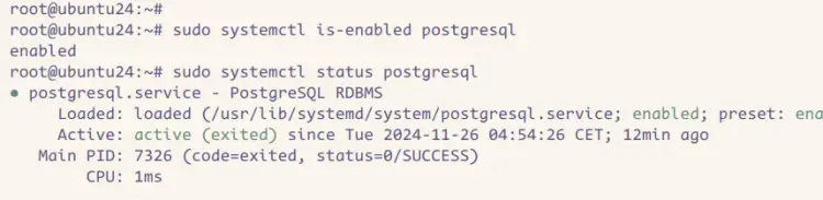 check service postgresql