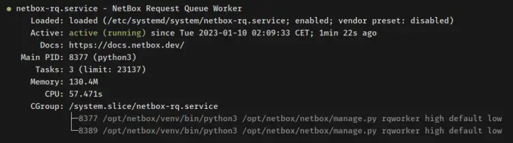 verify netbox-rq