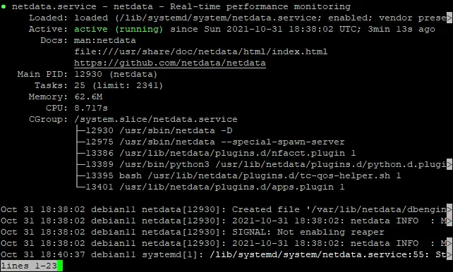 Installing Netdata on Debian 11