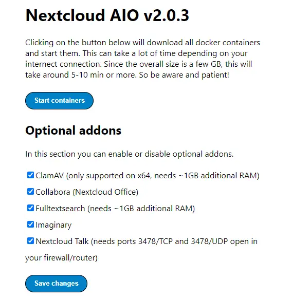 Nextcloud Addons Install