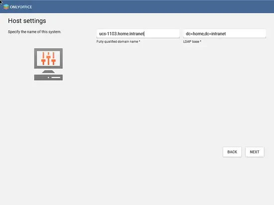 Specify host settings