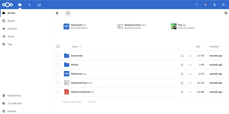 NextCloud Dashboard