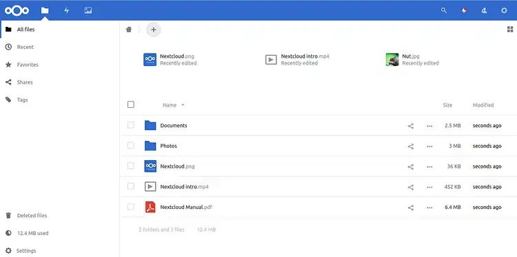 NextCloud Dashboard