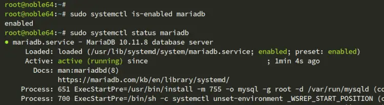 test mariadb