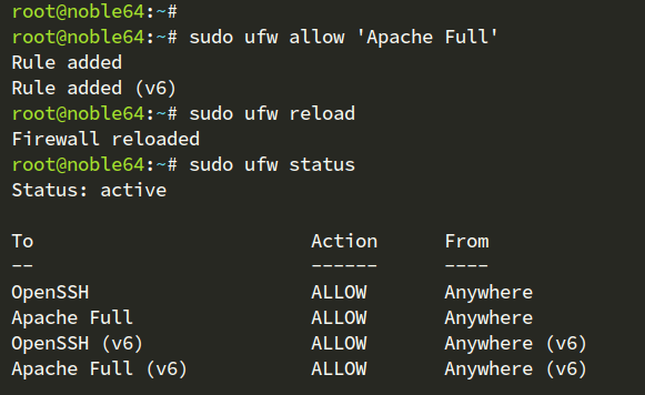 setup ufw