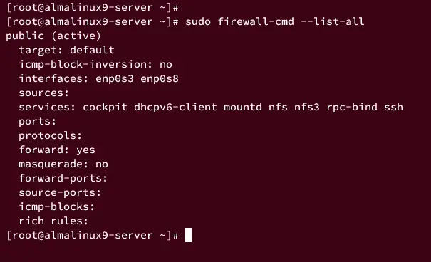 checking firewalld status
