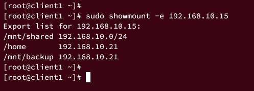 checking list shared directories from client