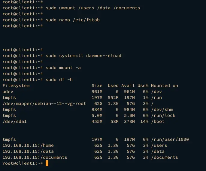 mount via /etc/fstab