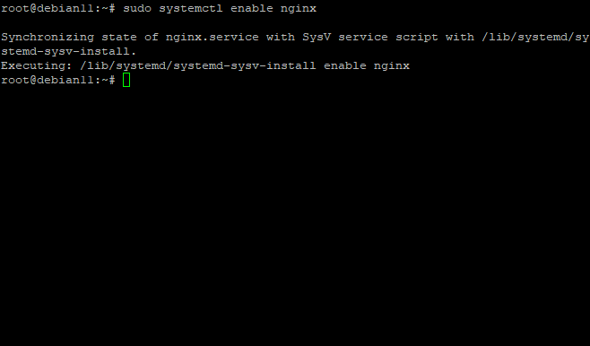 enable nginx