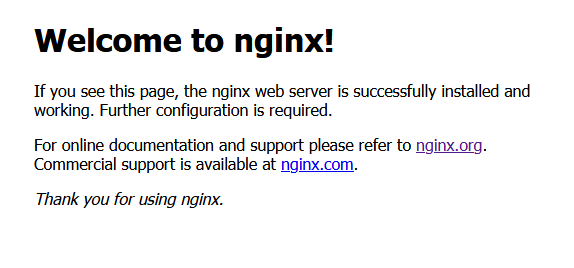 Nginx Default Page