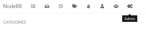 NodeBB Forum Admin Panel Link
