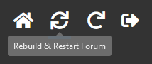 NodeBB Forum Rebuild and Restart button