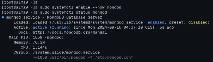 enable mongodb
