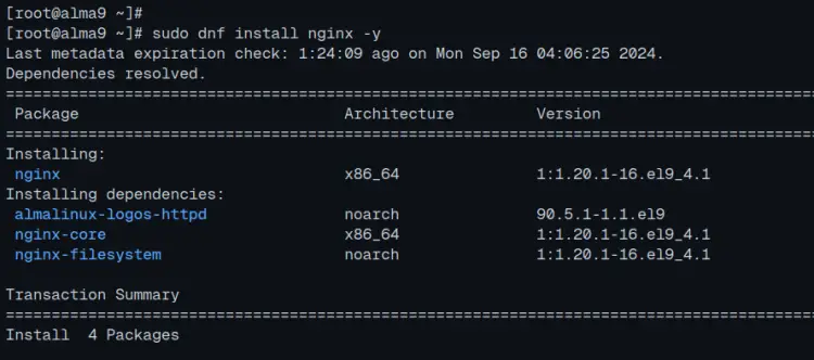 install nginx
