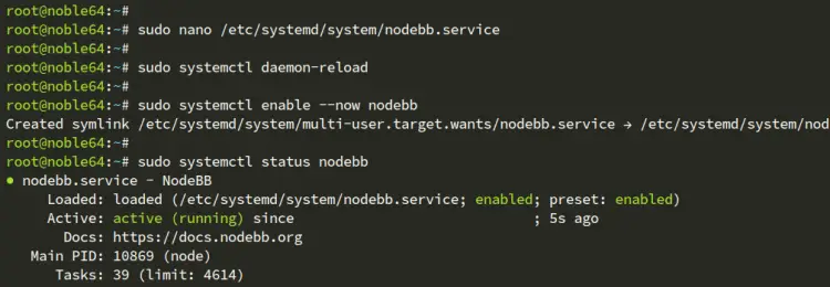 nodebb service