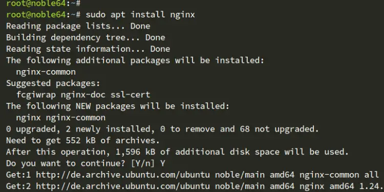 install nginx
