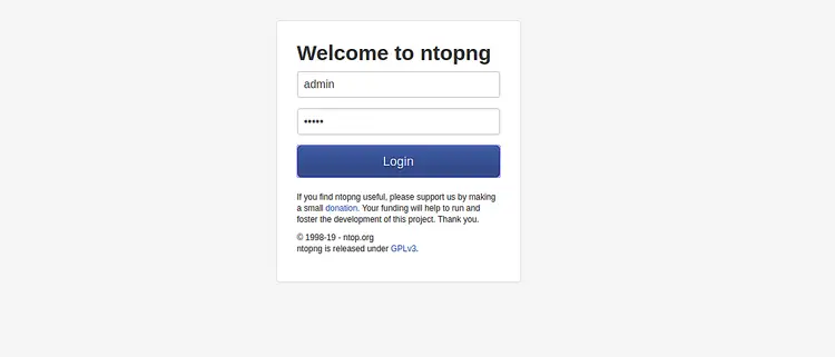 Ntopng Login