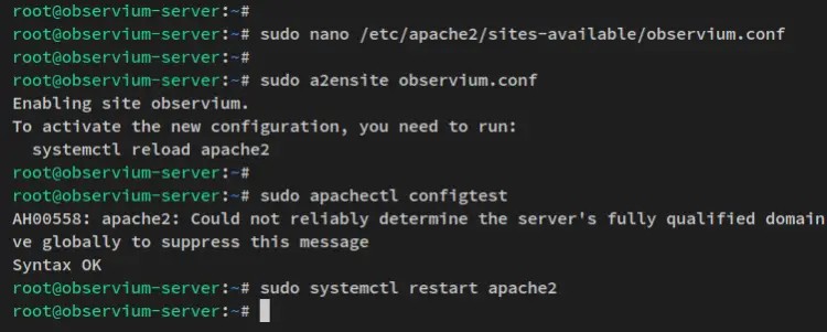 setup apache2