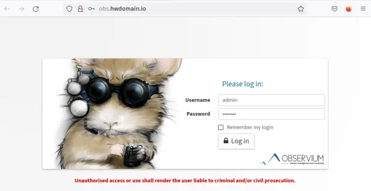 observium login