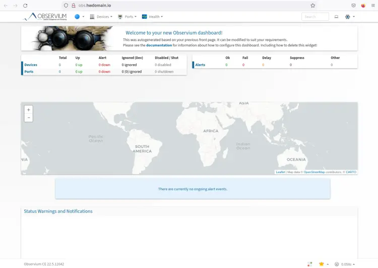 observium dashboard